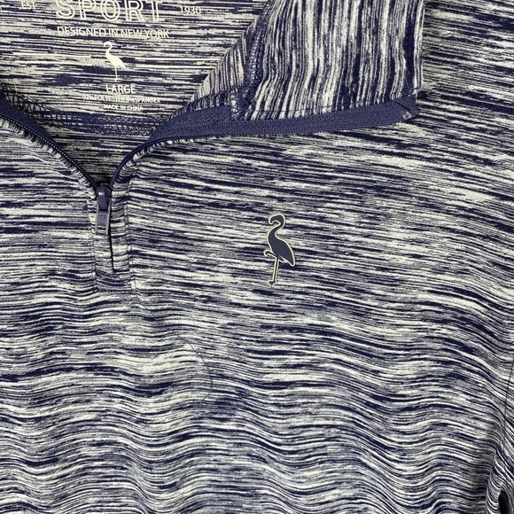 Tailorbyrd Sport Golf Blue Heather Long Sleeve 1/4 Zip Pullover Shirt-Large - Picture 3 of 6